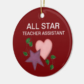 Assistenzverzierung für personalisierte Lehrer Keramik Ornament (Links)