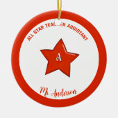 Assistenzverzierung für personalisierte Lehrer Keramikornament (Vorne)