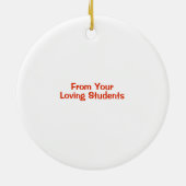 Assistenzverzierung für personalisierte Lehrer Keramikornament (Hinten)