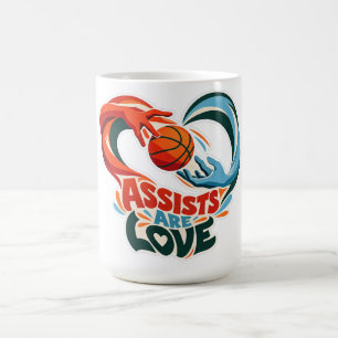 Assists sind Liebe Basketball-Mannschaftsarbeit Kaffeetasse