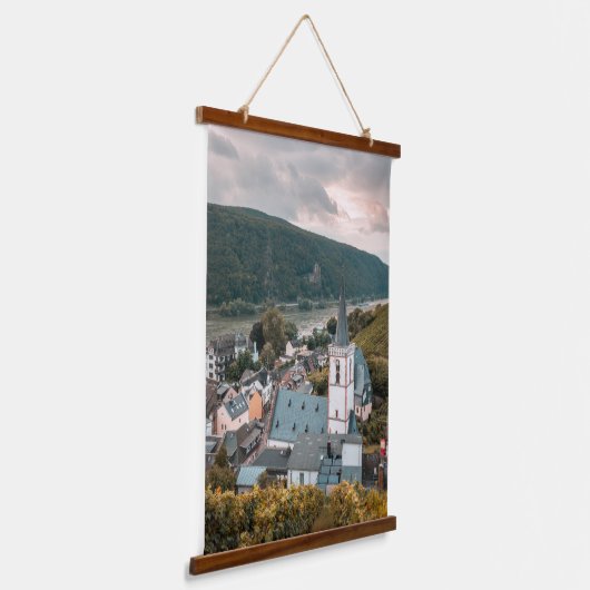 Assmannshausen Deutschland Wandteppich Mit Holzrahmen (Gewinkelt)