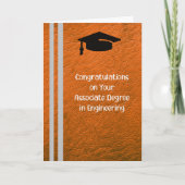Associate Degree in Engineering Card Orange Dankeskarte (Vorderseite)