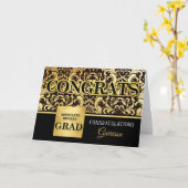 Associate Graduate Imitate Gold Foil mit Name Karte (Gelbe Blume)