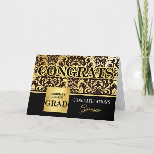Associate Graduate Imitate Gold Foil mit Name Karte (Vorderseite)
