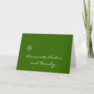 Associate Pastor/Familie Weihnachtskarte Feiertagskarte