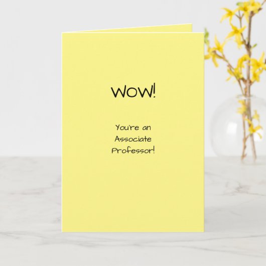Associate Professor gratulieren der Tenure Academy Karte (Gelbe Blume)