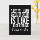 Association Croquet lustige Geschenkidee Karte (Gelbe Blume)