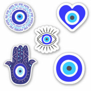 Assorted Blue Evil Griechisches Auge Hamsa Aufkleb Aufkleber