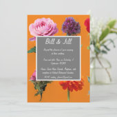 Assorted Blume Daisy Wedding Einladung (Stehend Vorderseite)