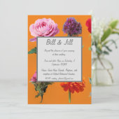 Assorted Blume Daisy Wedding Einladung (Stehend Vorderseite)
