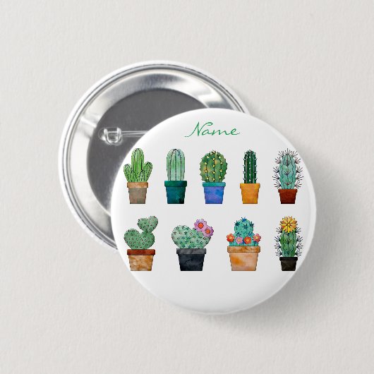 Assorted Cactus Pflanze Thunder_Cove Button (Vorne & Hinten)