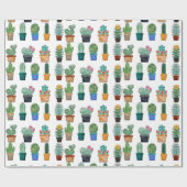 Assorted Cactus Pflanze Thunder_Cove Geschenkpapier (Flach)