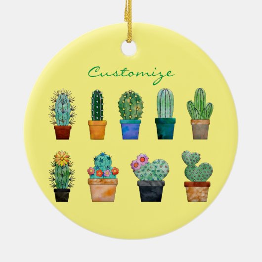 Assorted Cactus Pflanze Thunder_Cove Keramik Ornament (Hinten)