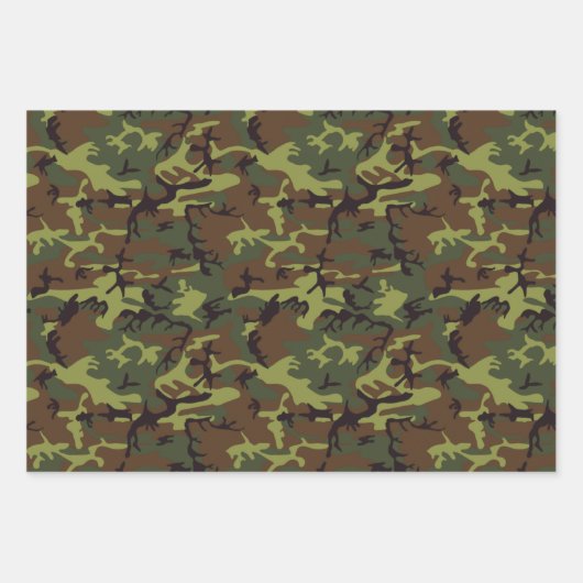 Assorted Camouflage Geschenkpapier Set (Vorderseite)