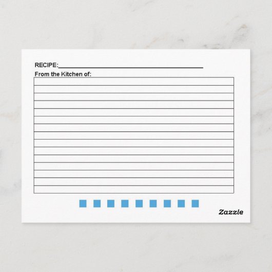 Assorted Candy Blank Recipe Karte (Rückseite)