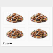 Assorted Caramel Toffees On Plate Sticker (Blatt)