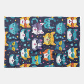 Assorted Cat Faces Funny Cool Cats Geschirrtuch (Horizontal)