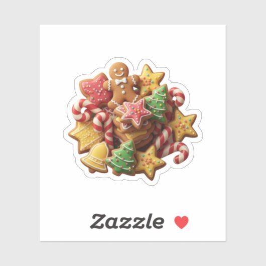 Assorted Christmas Cookie Mix Holiday Treat Aufkleber (Blatt)