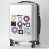 Assorted Fraktal Art Gerahmt Danksagungen Aufkleber (Koffer)