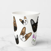 Assorted French Bulldog Face Pappbecher (Rückseite)