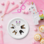 Assorted French Bulldog Face Pappteller (Party)