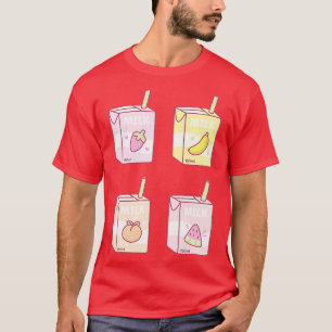 Assorted Fruits Flavored Milk Boxes Doodle T-Shirt