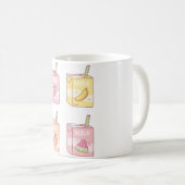 Assorted Fruits Flavored Milk Packets Doodle Kaffeetasse (VorderseiteRechts)