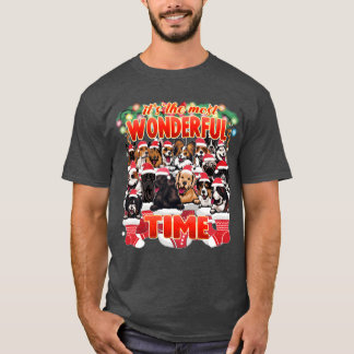 Assorted Hunde Rassen Niedlich Hunde Weihnachtsmäd T-Shirt