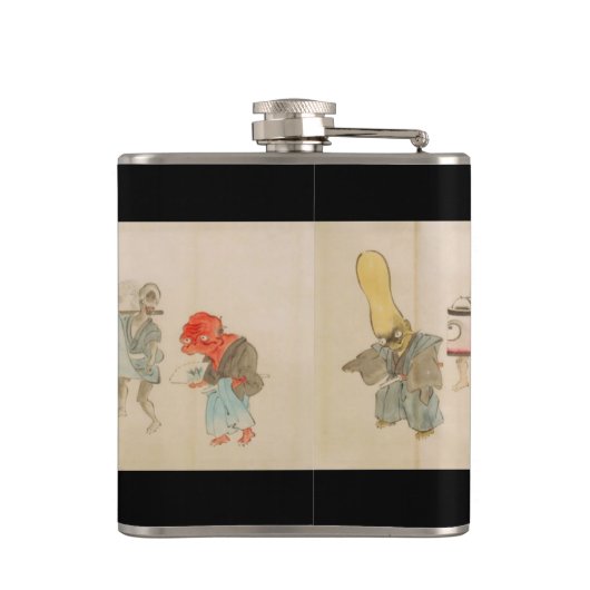 Assorted Japanisch Yokai Emaki Flachmann (Rückseite)