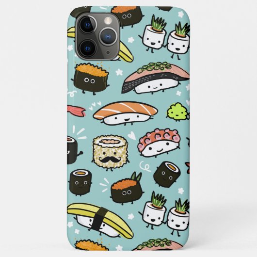 Assorted Kawaii Sushi Charaktere Niedlich und lust Case-Mate iPhone Hülle (Rückseite)