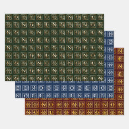 Assorted Metallic Deko Weihnachten Weihnachten Geschenkpapier Set