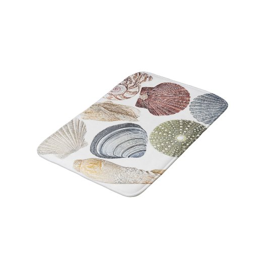 Assorted Muscheln Beach House Bath Mat Badematte (Schrägansicht)