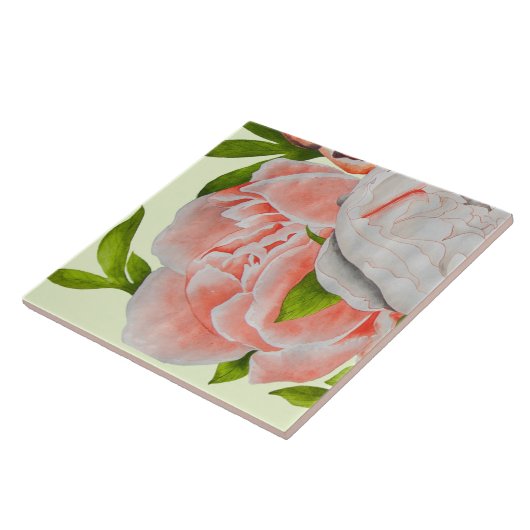 Assorted Peonies on a Ceramic Tile (C) Fliese (Seite)