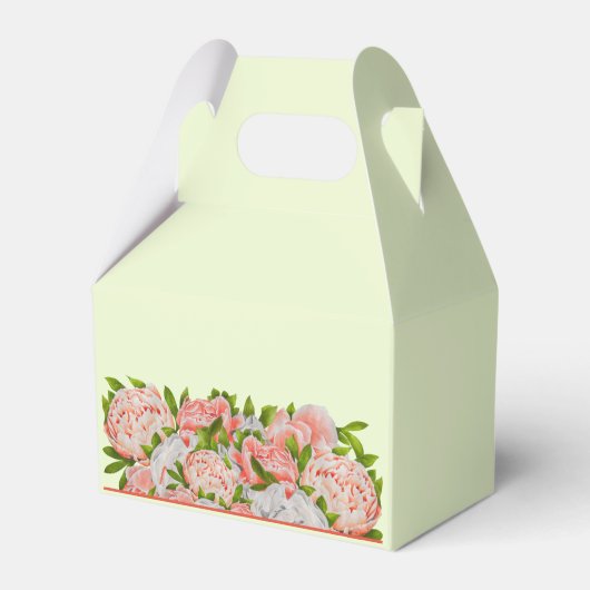 Assorted Peonies on a Gable Favor Box Geschenkschachtel (Vorderseite)