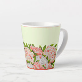 Assorted Peonies on a Small Latte Tasse