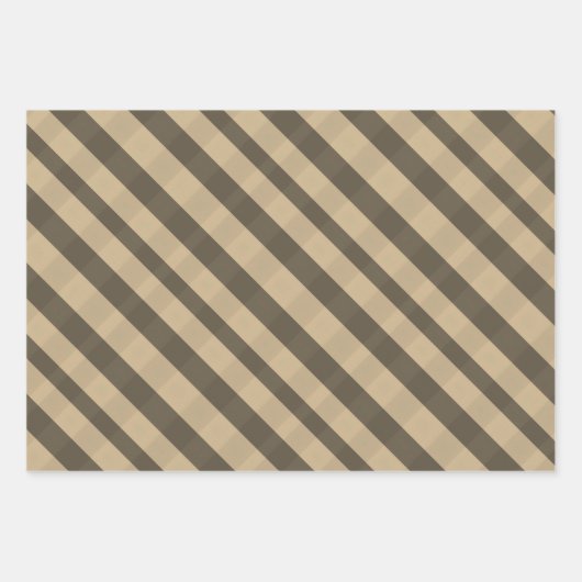 Assorted Plaid Green Brown Gray Geschenkpapier Set (Vorderseite 2)