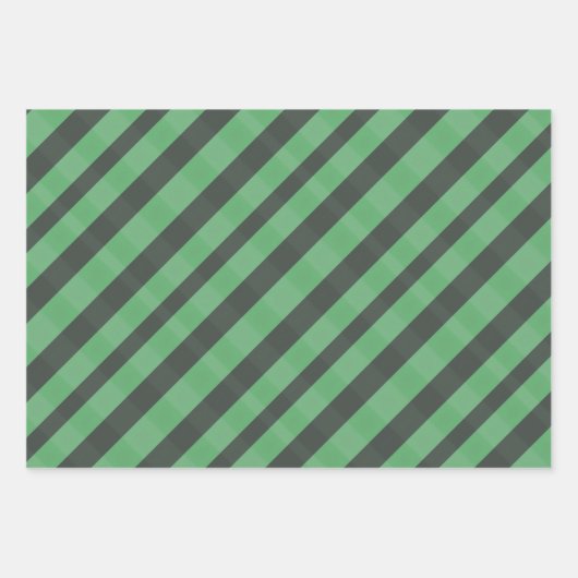 Assorted Plaid Green Brown Gray Geschenkpapier Set (Vorderseite)