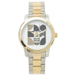 Assorted Shapes Unisex Two-Tone Bracelet Watch Armbanduhr