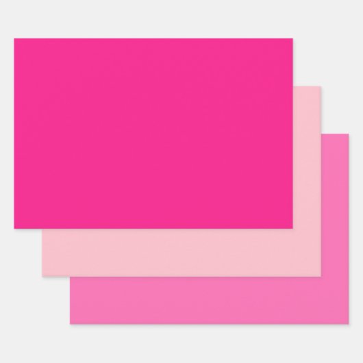 Assorted Solid Pink Geschenkpapier Set (Set)