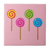 Assorted Spiral Colorful Lollipops Fliese (Vorderseite)