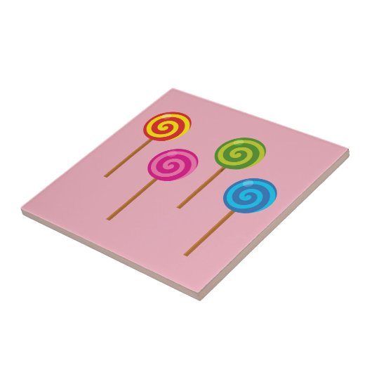 Assorted Spiral Colorful Lollipops Fliese (Seite)