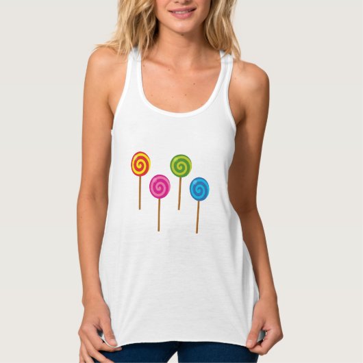 Assorted Spiral Colorful Lollipops Tank Top (Vorderseite)