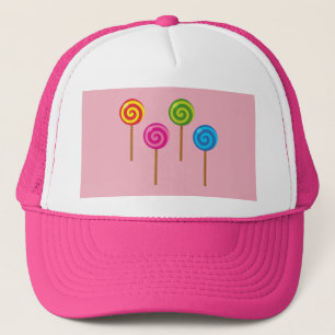 Assorted Spiral Colorful Lollipops Truckerkappe