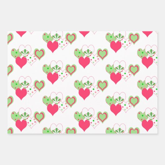 Assorted Valentine Hearts Geschenkpapier Set (Vorderseite 2)