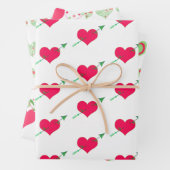 Assorted Valentine Hearts Geschenkpapier Set (Beispiel)