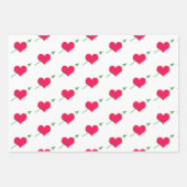 Assorted Valentine Hearts Geschenkpapier Set (Vorderseite)