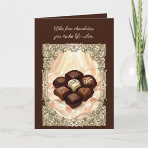 Assortierte Bonbons im Art Nouveau-Stil Illustrati Karte