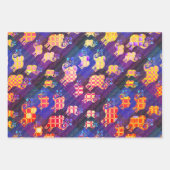 Assortierte Elefanten Geschenkpapier Set (Vorderseite)