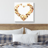 Assortierte Muscheln formen die Herzform Leinwanddruck (Insitu (Schlafzimmer))