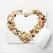 Assortierte Muscheln formen die Herzform Mousepad (Mit Mouse)